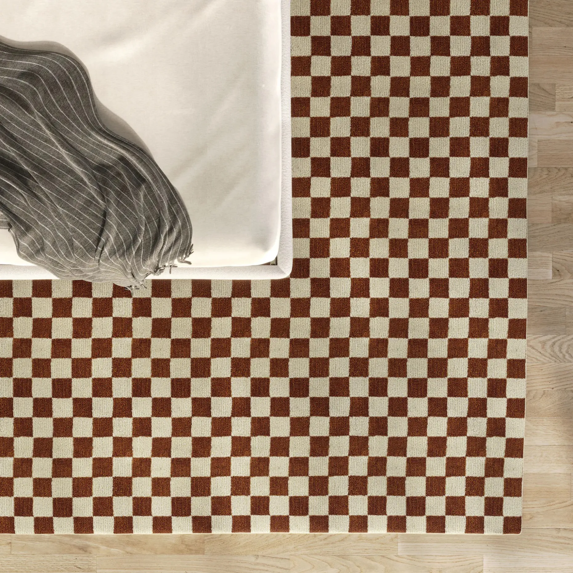 Murray 9 x 12 Wool Rug - Checkered Rust