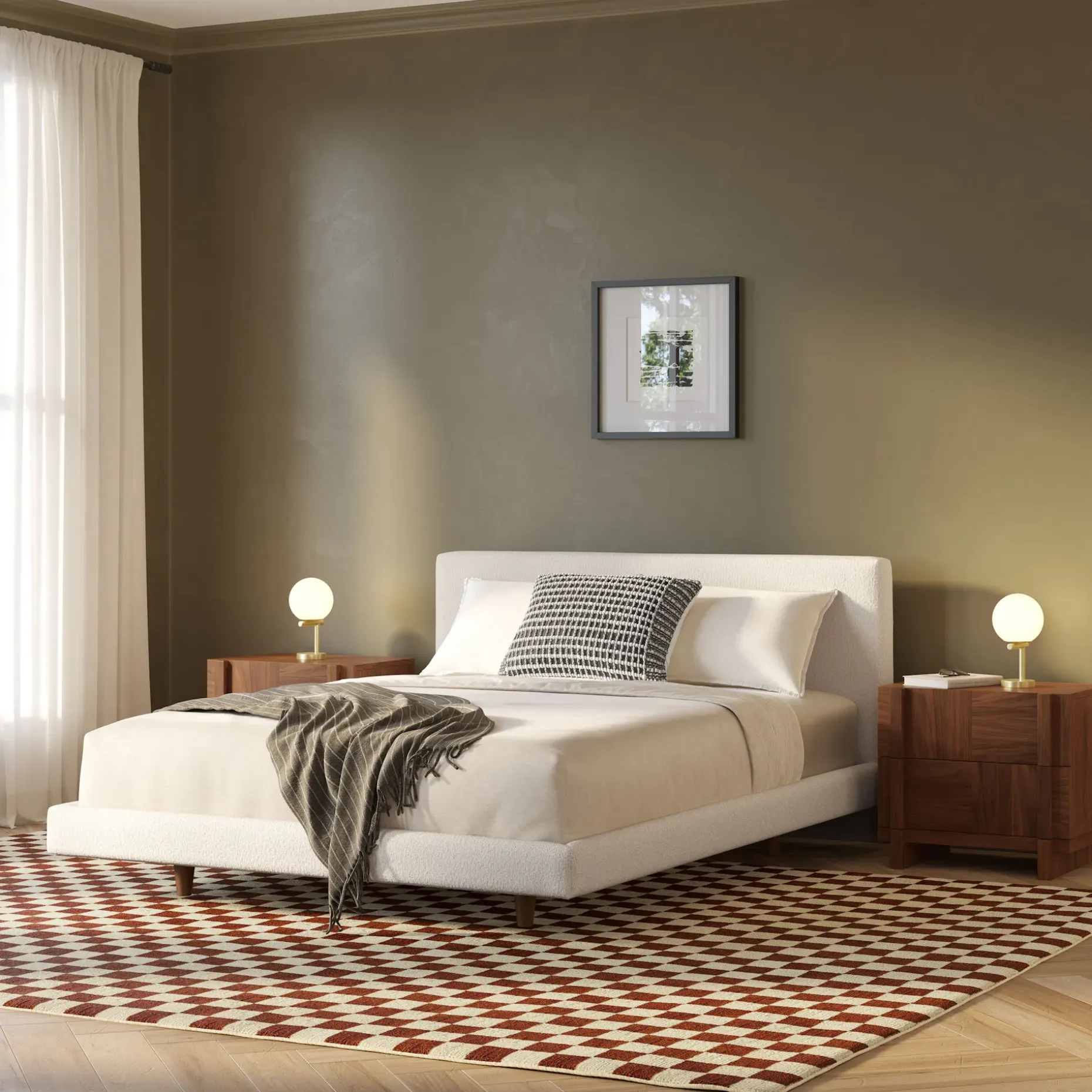 Murray 9 x 12 Wool Rug - Checkered Rust