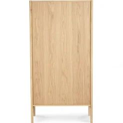 Mysen 35.5" Glass Cabinet - Natural Oak