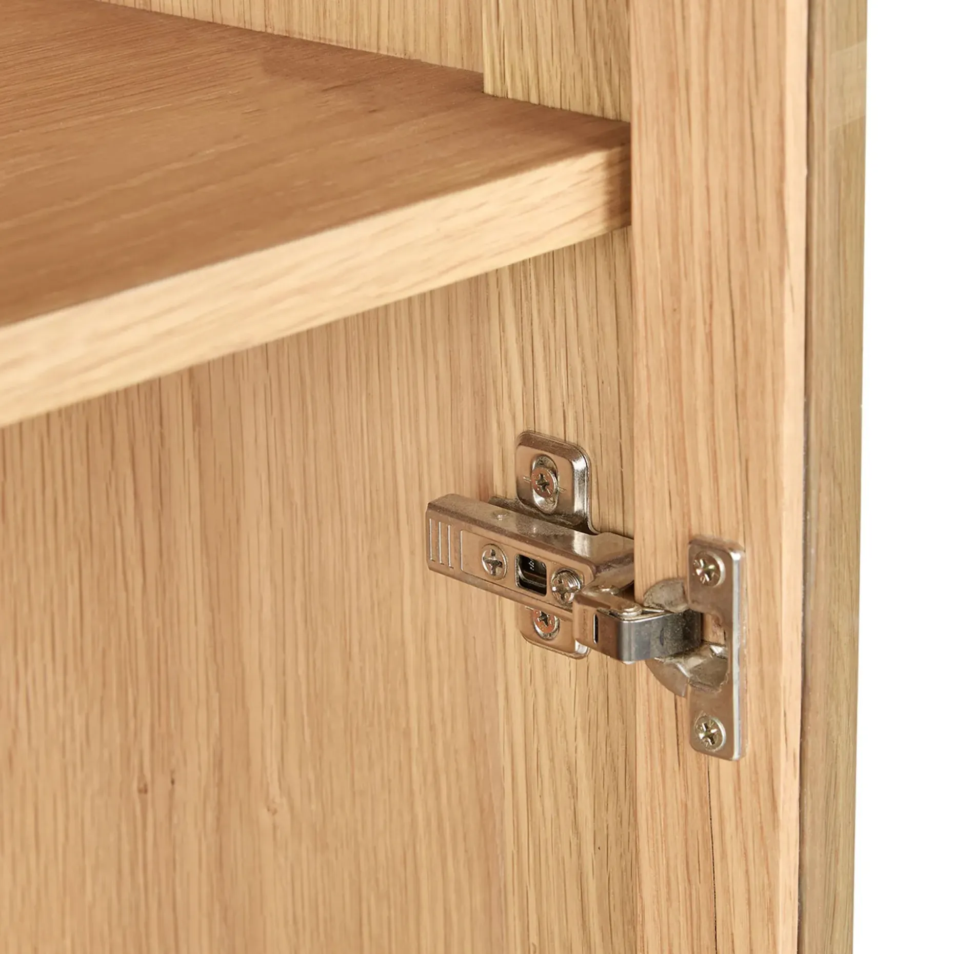 Mysen 35.5" Glass Cabinet - Natural Oak