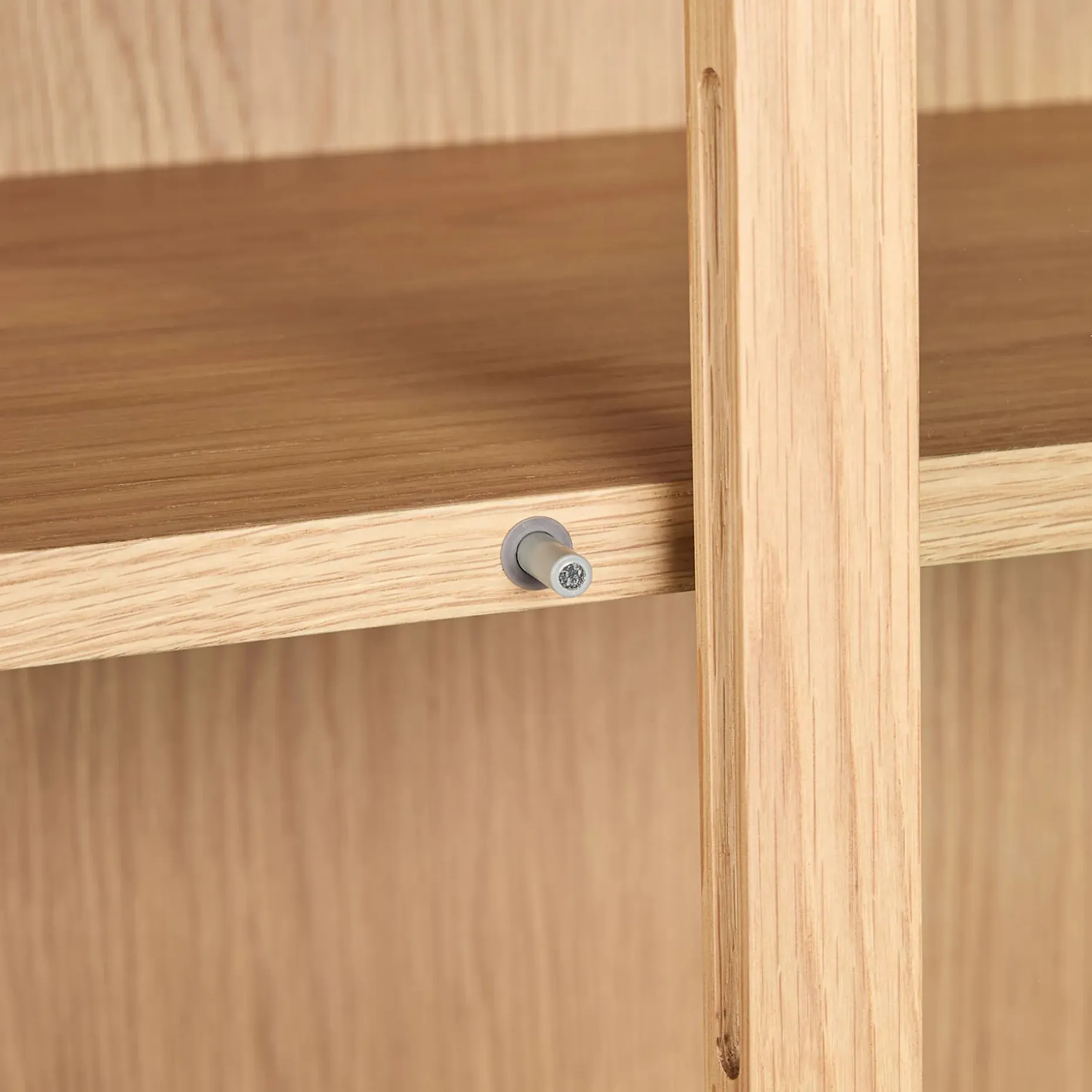Mysen 35.5" Glass Cabinet - Natural Oak