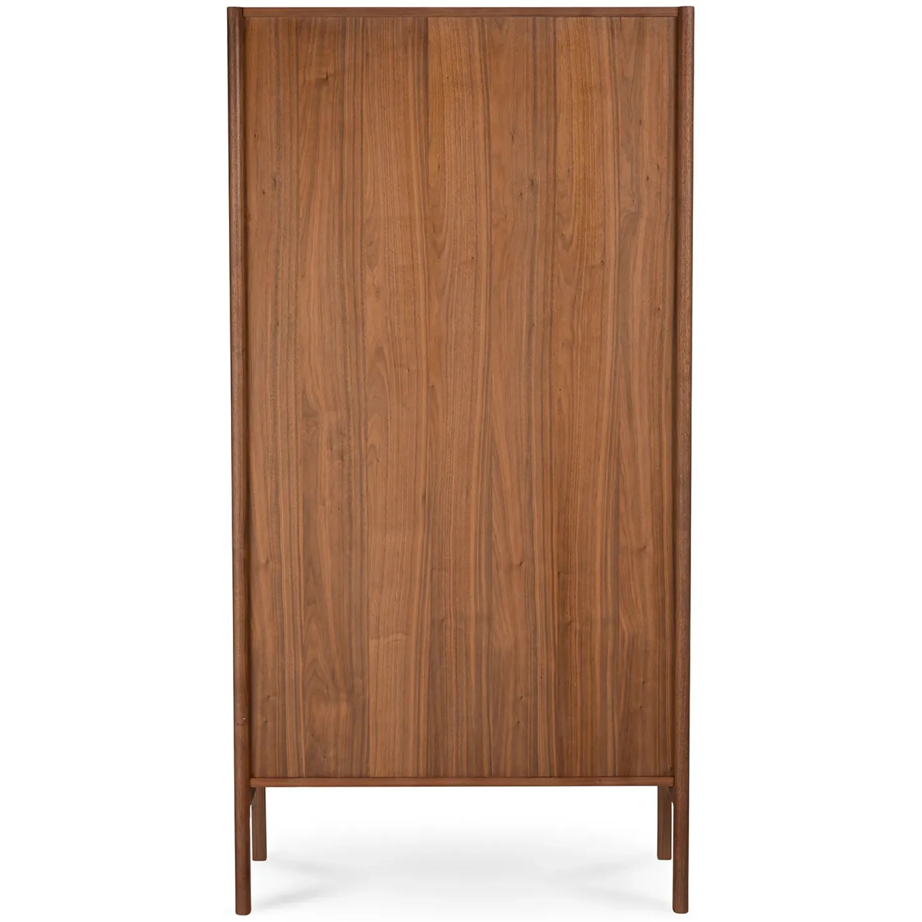 Mysen 35.5" Glass Cabinet - Walnut