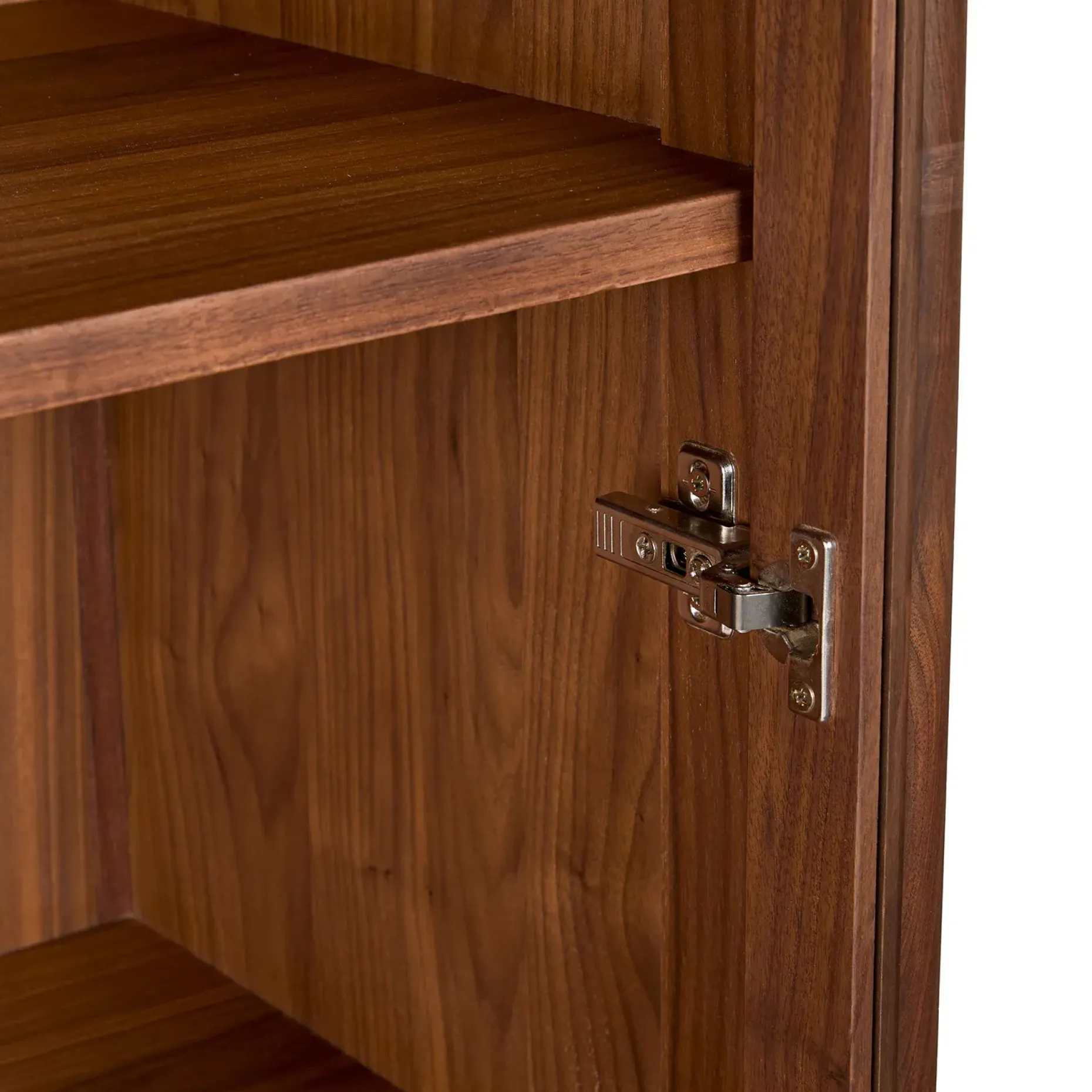 Mysen 35.5" Glass Cabinet - Walnut