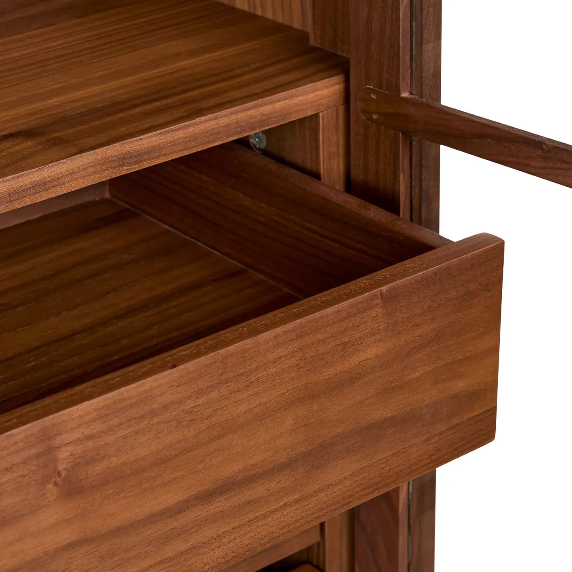 Mysen 35.5" Glass Cabinet - Walnut