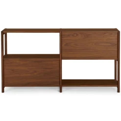 Mysen 64" Shelving Unit, Short - Walnut