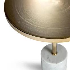 Narro Marble Side Table - Brass