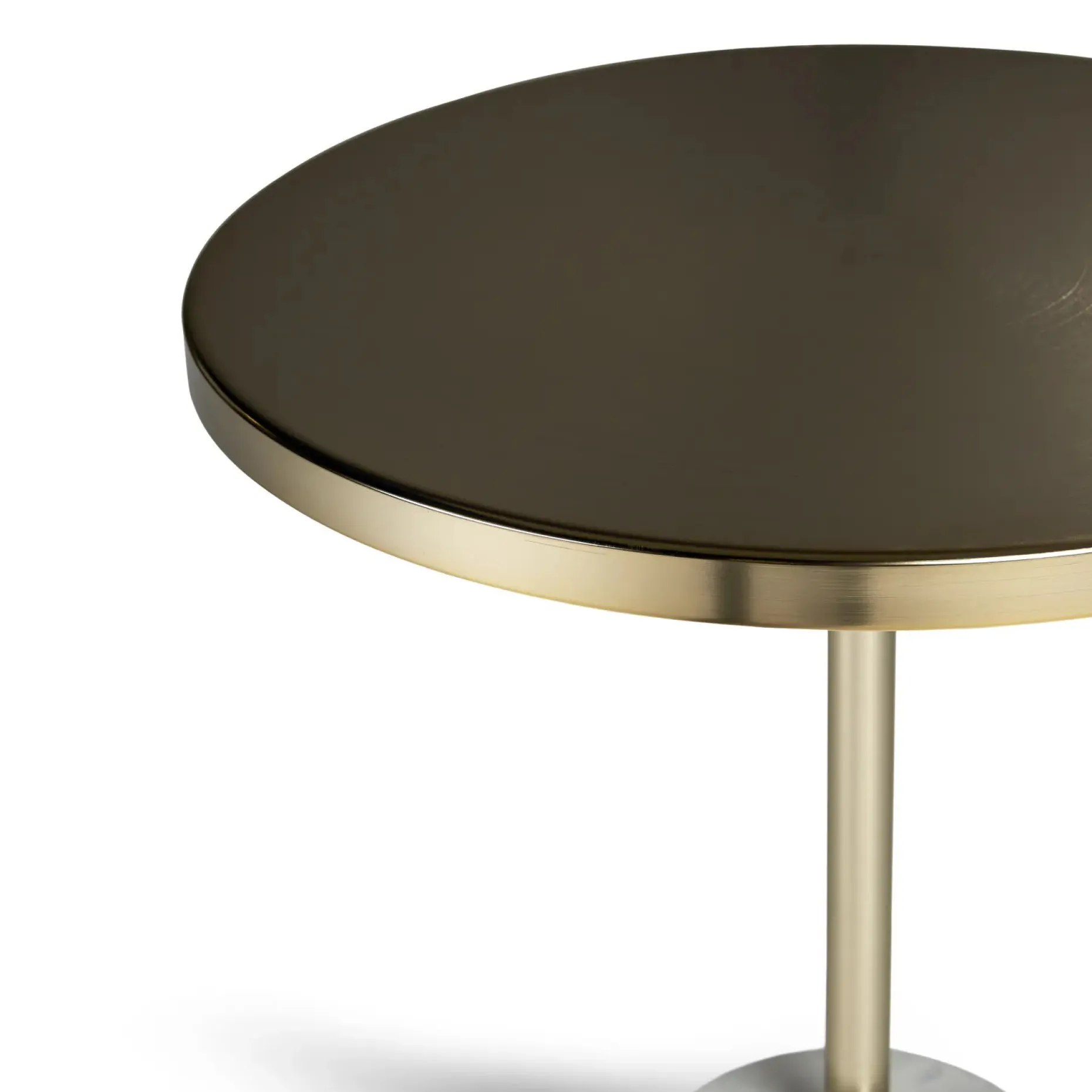 Narro Marble Side Table - Brass