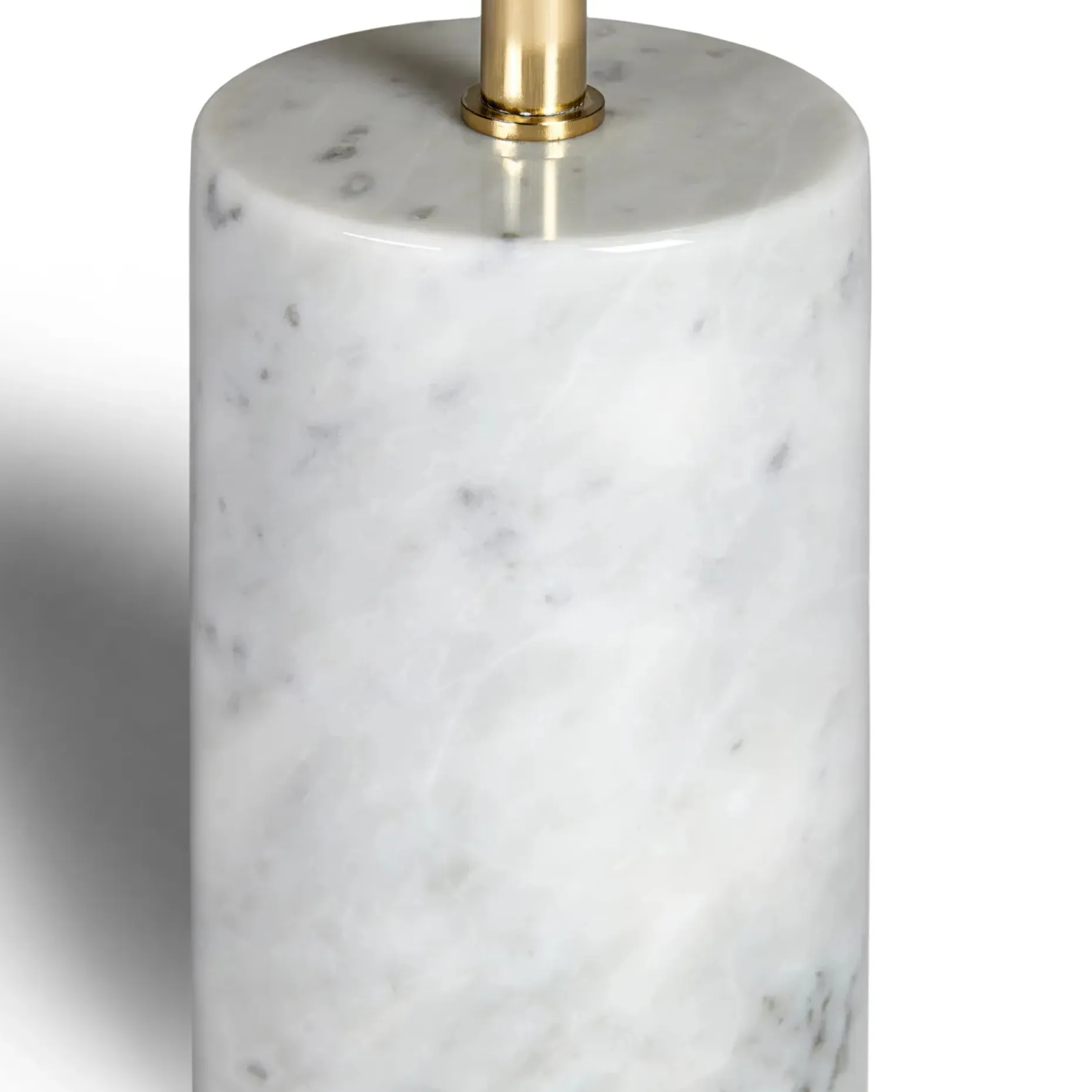 Narro Marble Side Table - Brass