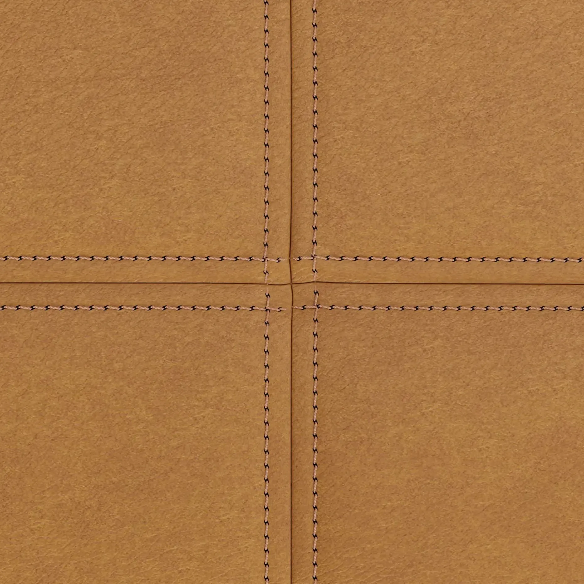 Nash 18" Leather Pouf - Taos Tan