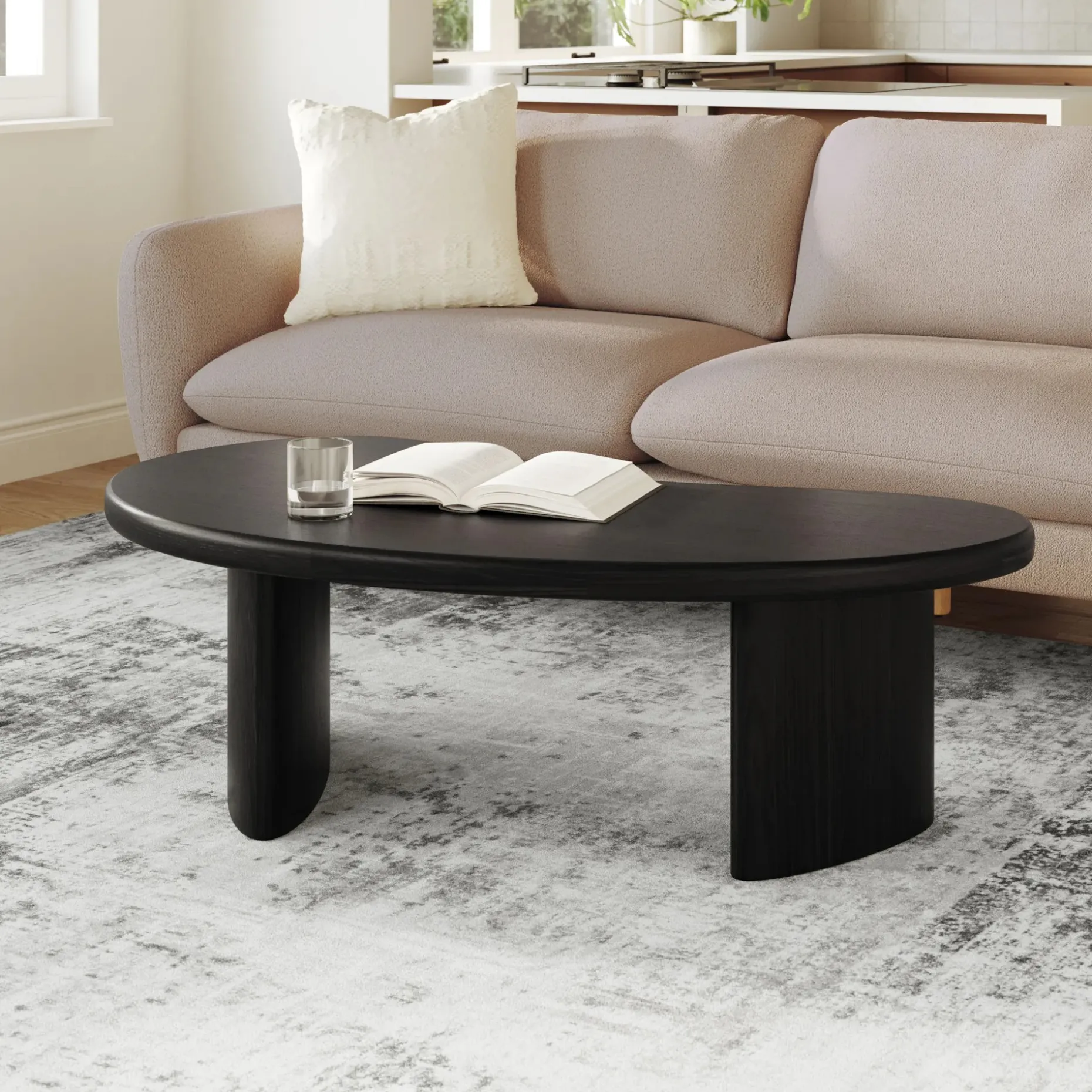 Neah 49" Coffee Table - Black