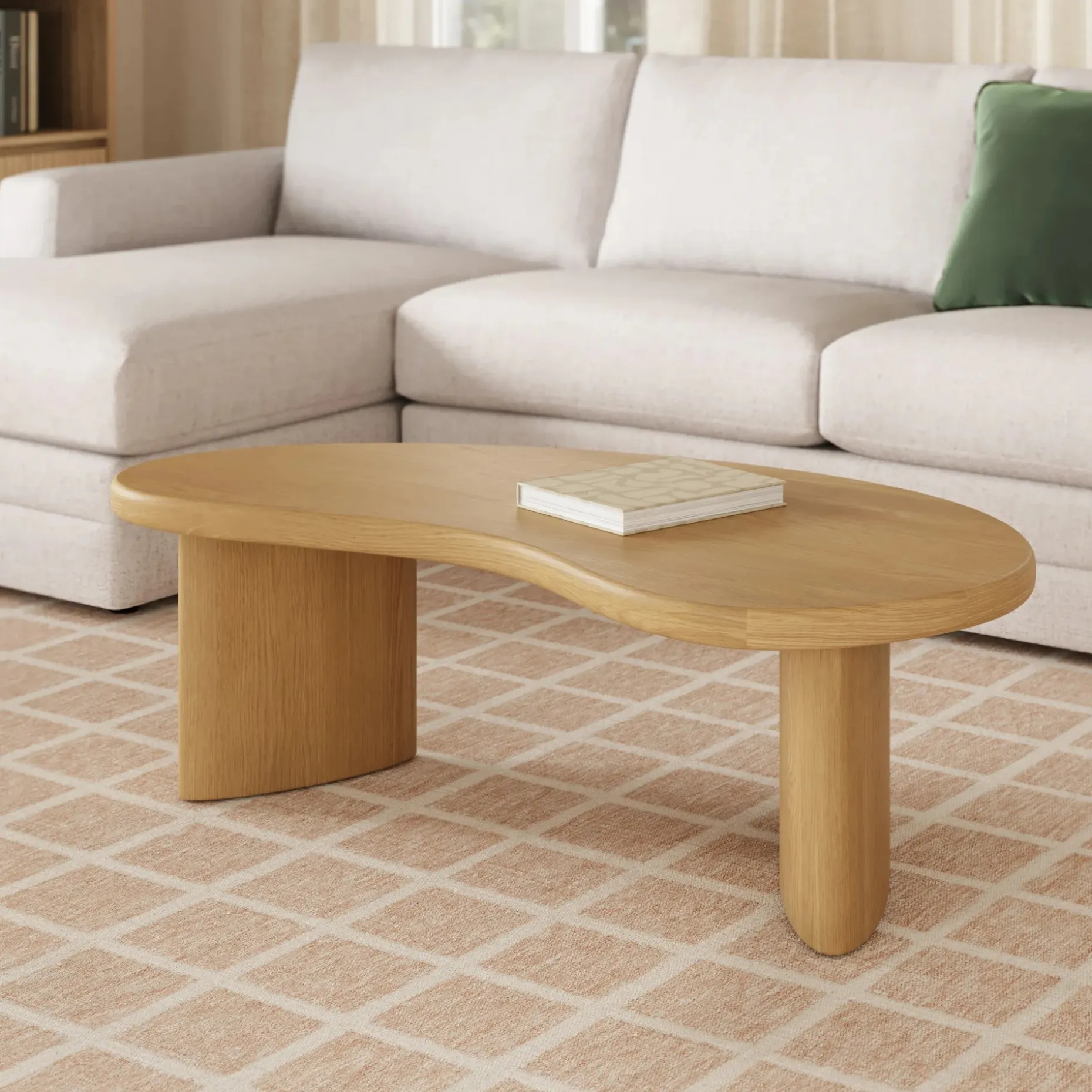 Neah 49" Coffee Table - Natural Oak