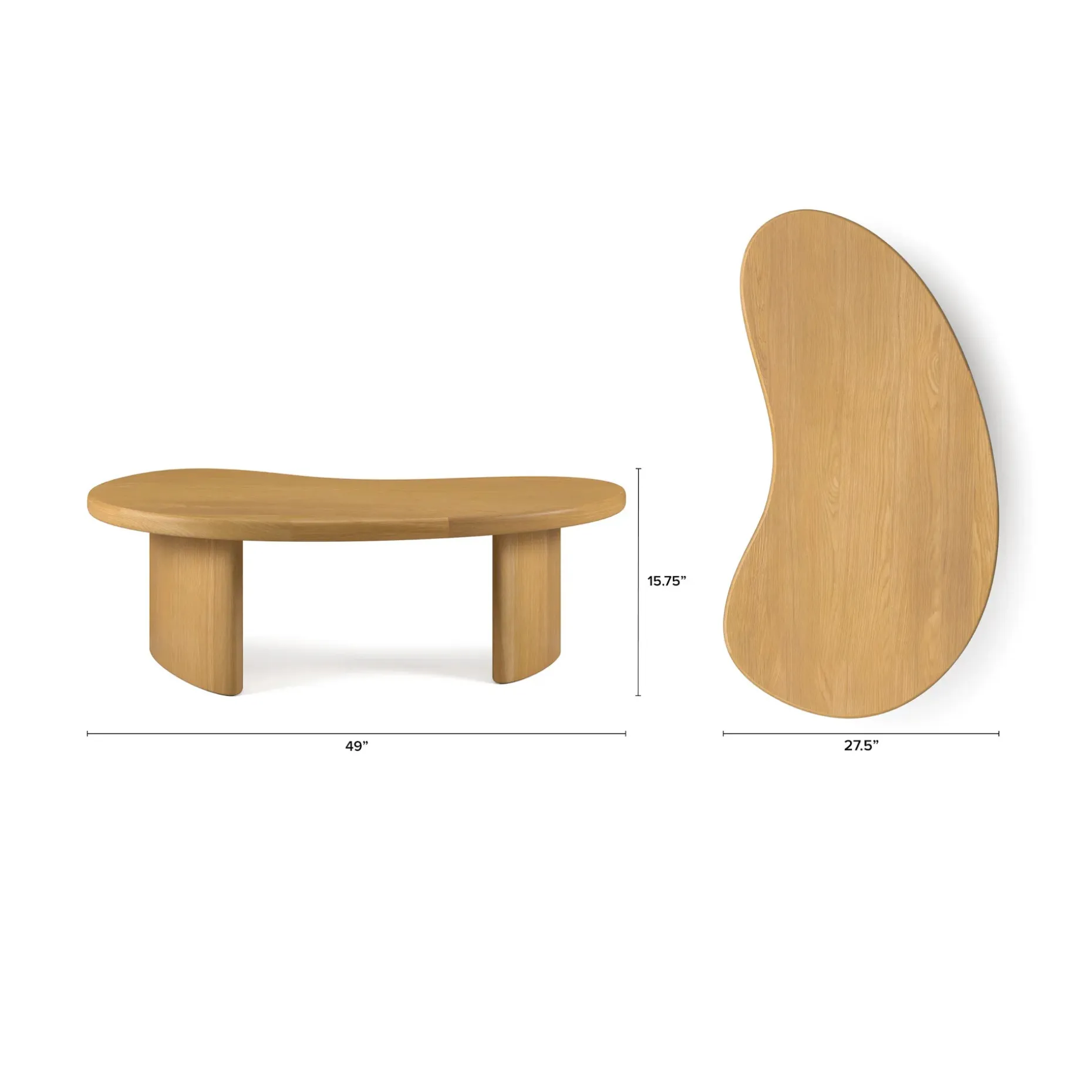 Neah 49" Coffee Table - Natural Oak