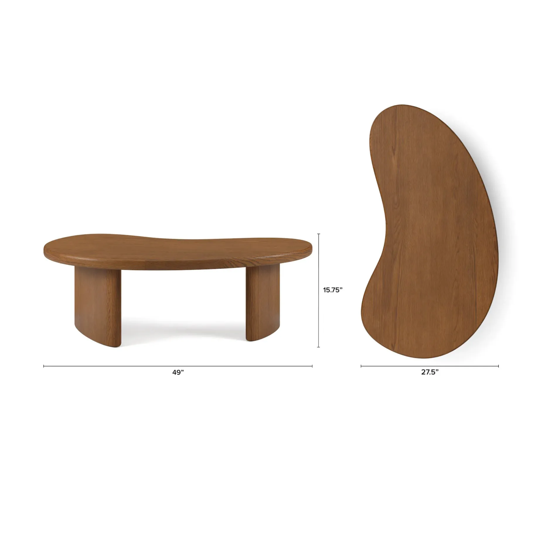 Neah 49" Nesting Coffee Table Set - Smoked Oak