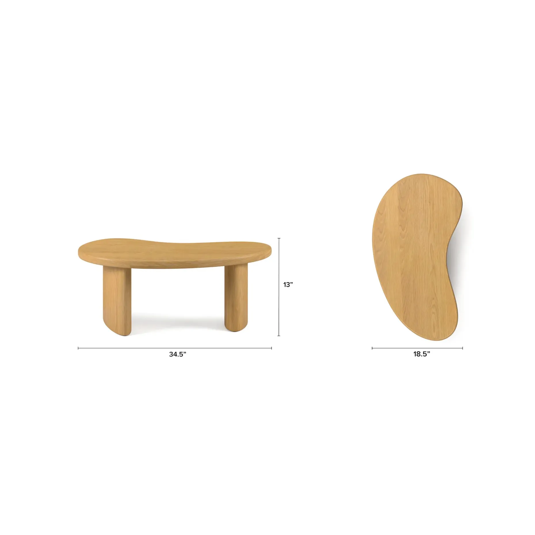 Neah 49" Nesting Coffee Table Set - Natural Oak