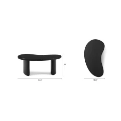 Neah 49" Nesting Coffee Table Set - Black