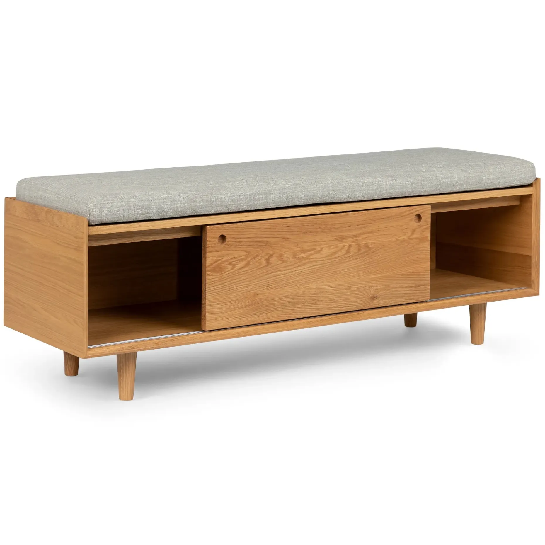 Nederin 55.5" Bench - Oak and Rain Cloud Gray