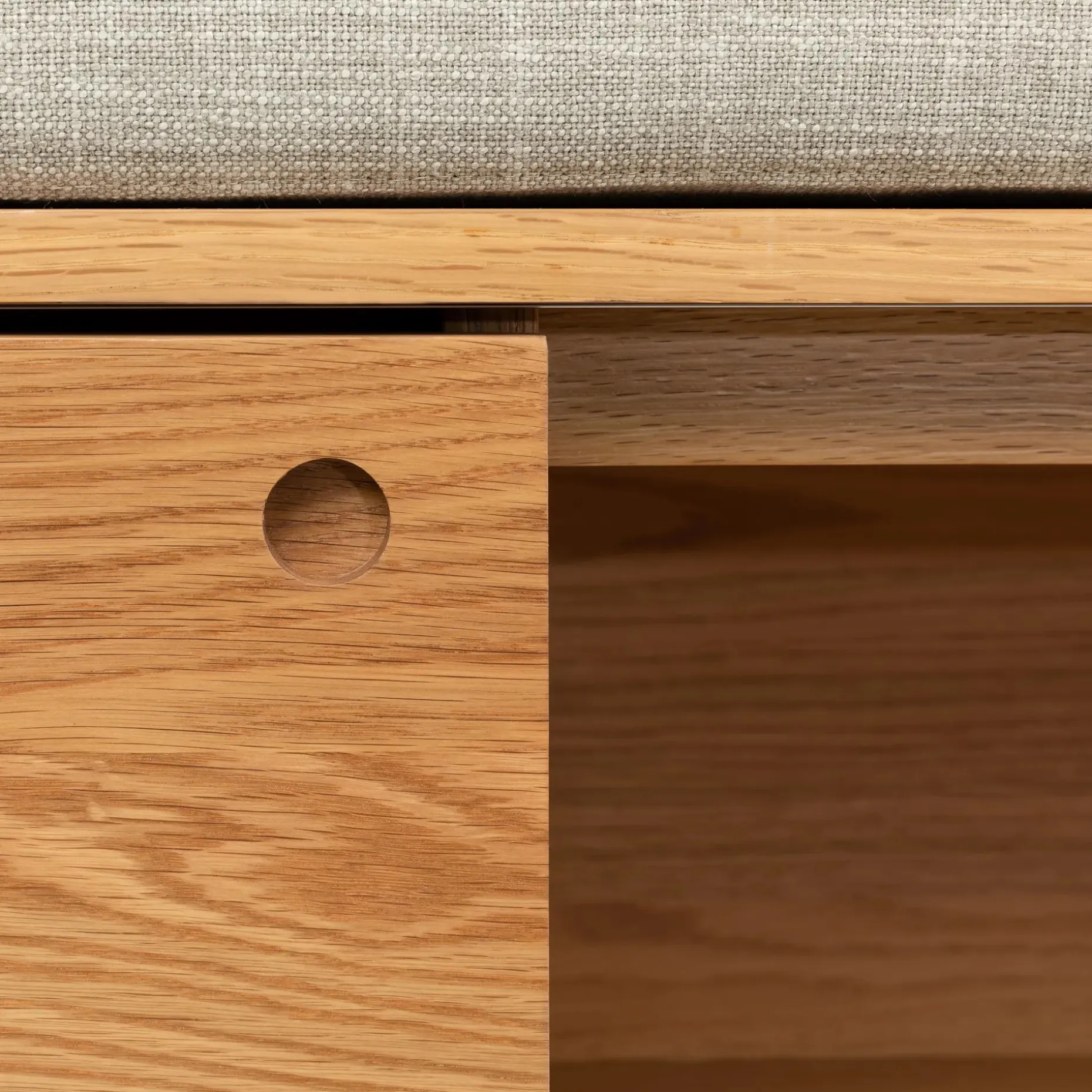 Nederin 55.5" Bench - Oak and Rain Cloud Gray
