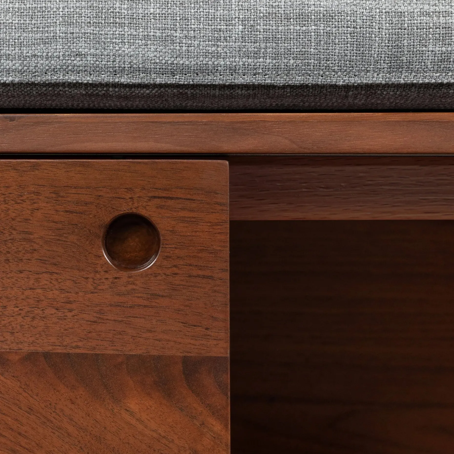 Nederin 55.5" Bench - Walnut and Pebble Gray