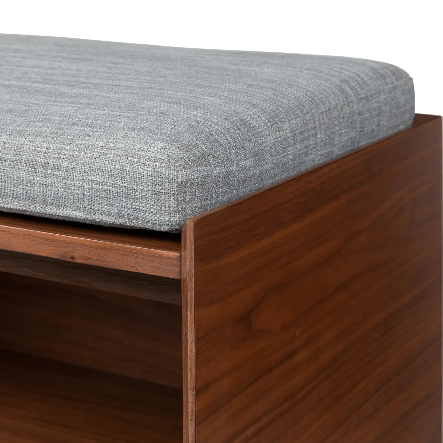 Nederin 55.5" Bench - Walnut and Pebble Gray