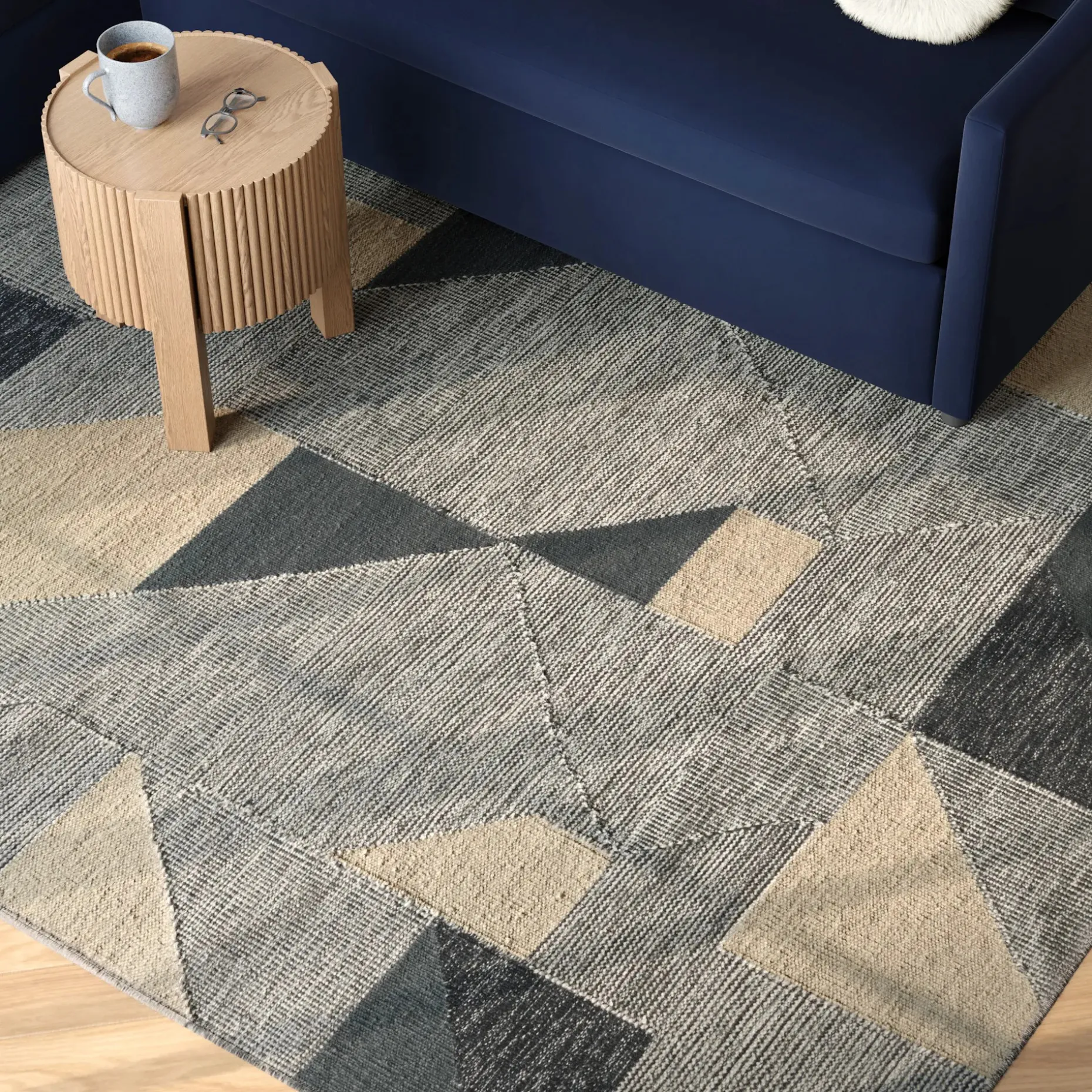 Nelsa 8 x 10 Rug - Geo Blue
