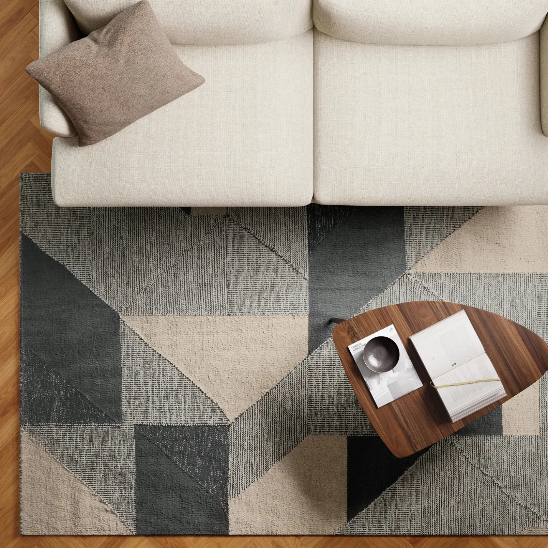 Nelsa 5 x 8 Rug - Geo Blue