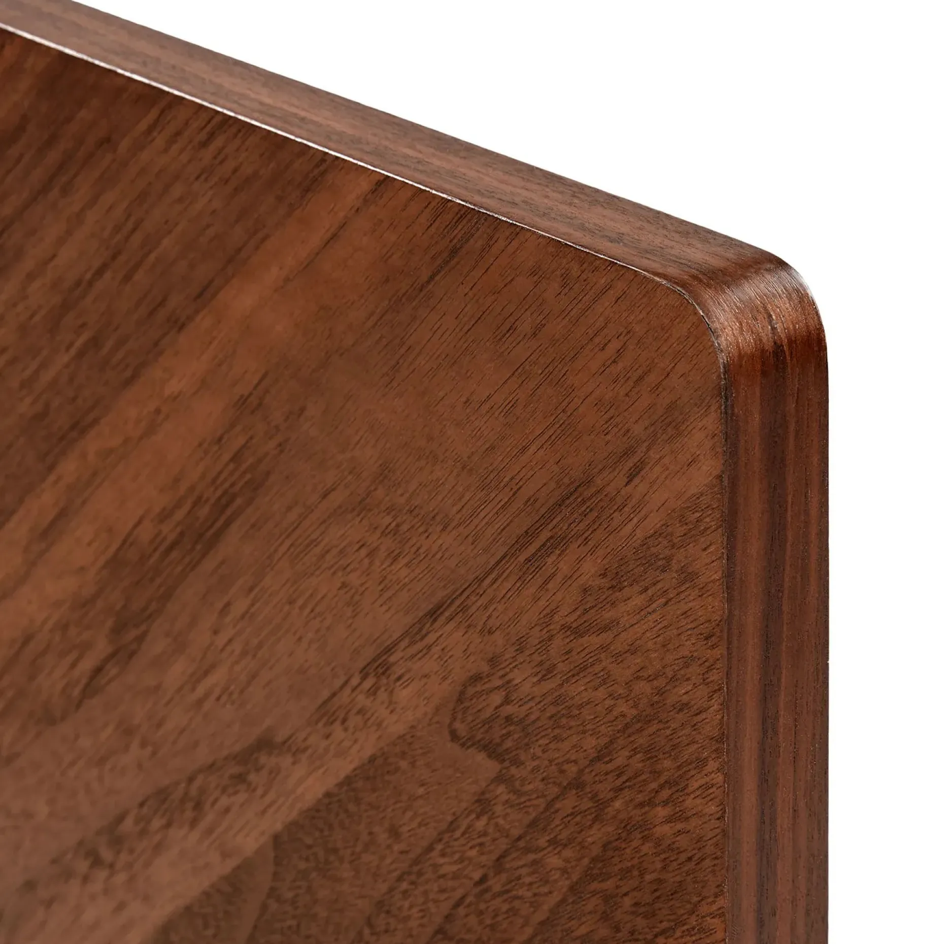 Nera California King Low Profile Bed with Nightstands Set - Walnut