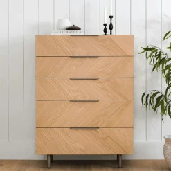 Nera 5-Drawer Chest - Oak