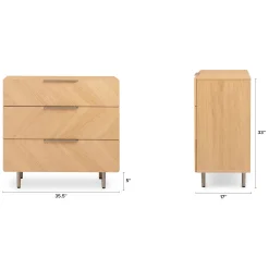 Nera 3-Drawer Chest - Oak