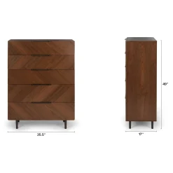 Nera 5-Drawer Chest - Walnut