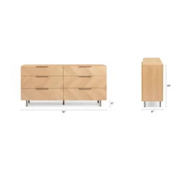 Nera 6-Drawer Double Dresser - Oak