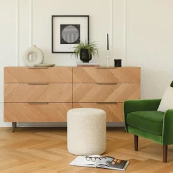 Nera 6-Drawer Double Dresser - Oak