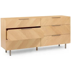 Nera 6-Drawer Double Dresser - Oak