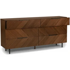 Nera 6-Drawer Double Dresser - Walnut