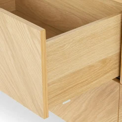 Nera 6-Drawer Low Triple Dresser - Oak