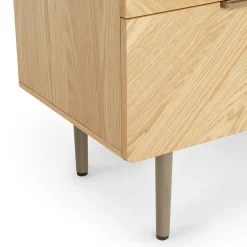Nera 6-Drawer Low Triple Dresser - Oak
