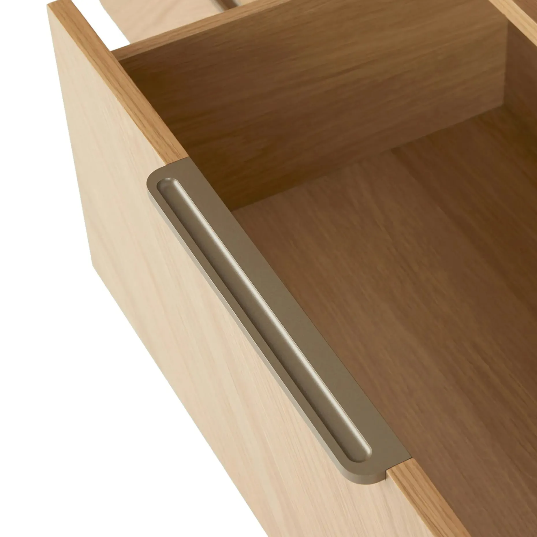 Nera 6-Drawer Low Triple Dresser - Oak