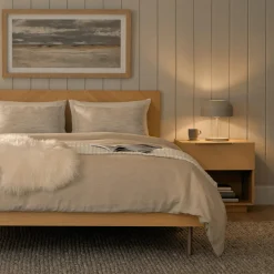 Nera 1-Drawer Nightstand - Oak