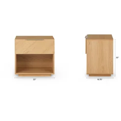Nera 1-Drawer Nightstand - Oak