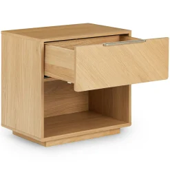 Nera 1-Drawer Nightstand - Oak