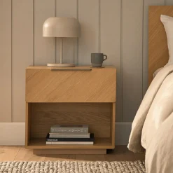 Nera 1-Drawer Nightstand - Oak