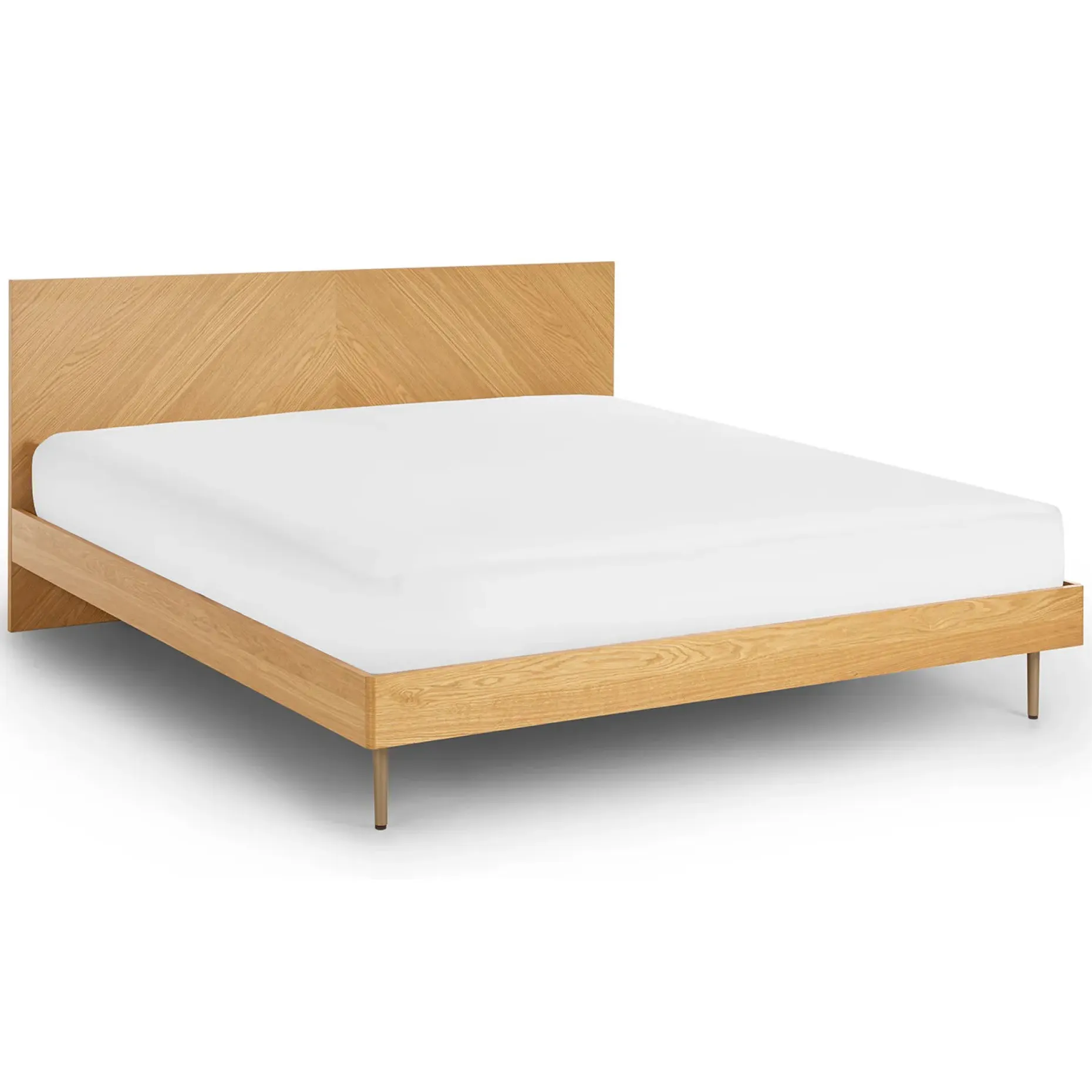 Nera King Low Profile Bed - Oak