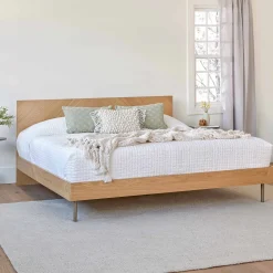 Nera King Low Profile Bed - Oak