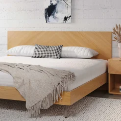 Nera King Low Profile Bed - Oak