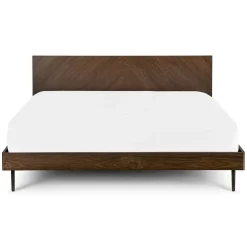 Nera King Low Profile Bed - Walnut