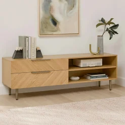 Nera 63" Low Media Unit - Oak
