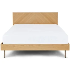 Nera Queen Low Profile Bed - Oak