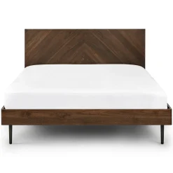 Nera Queen Low Profile Bed - Walnut