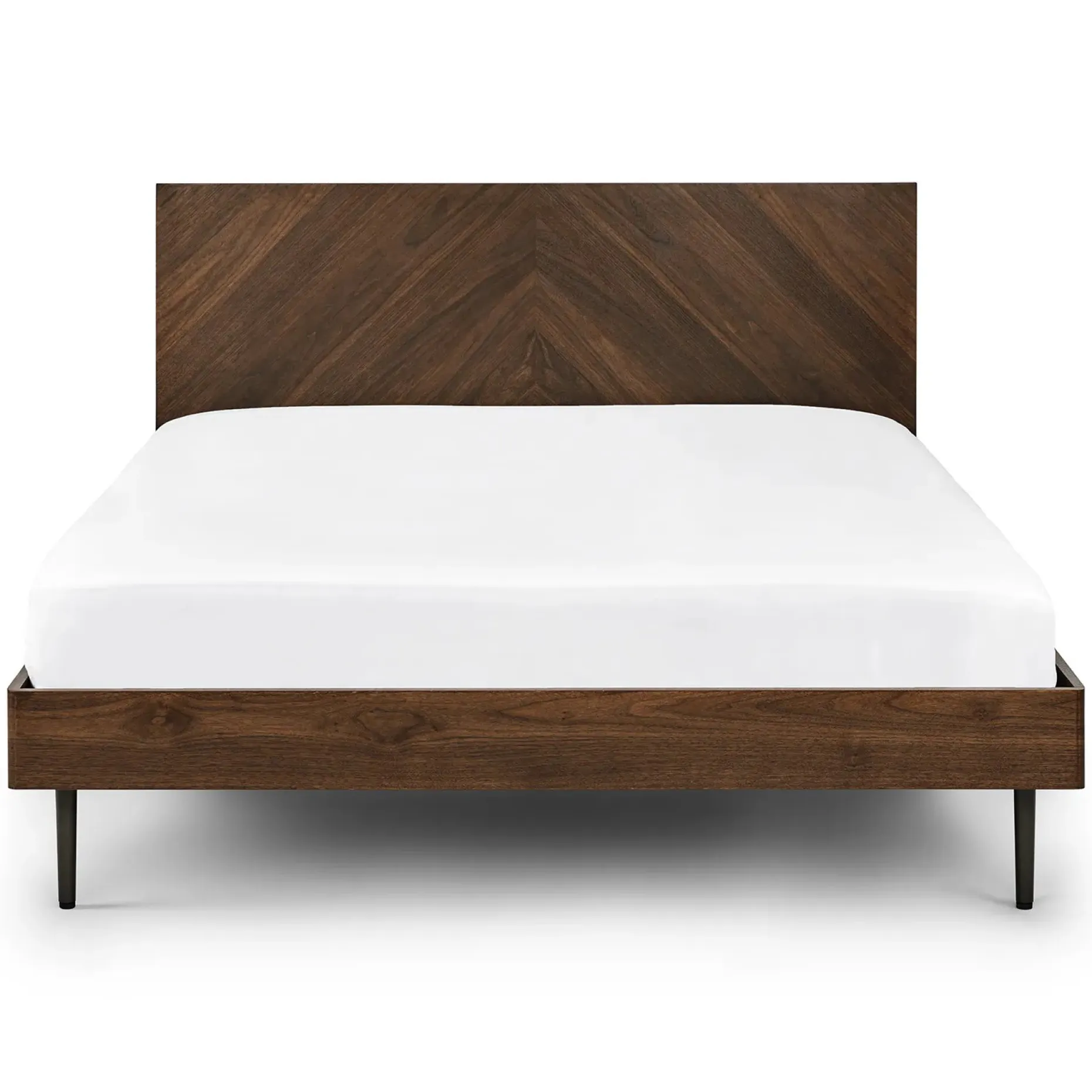 Nera Queen Low Profile Bed - Walnut