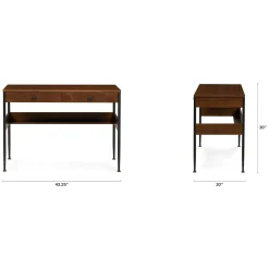 Newberry 43.25" Desk - Walnut