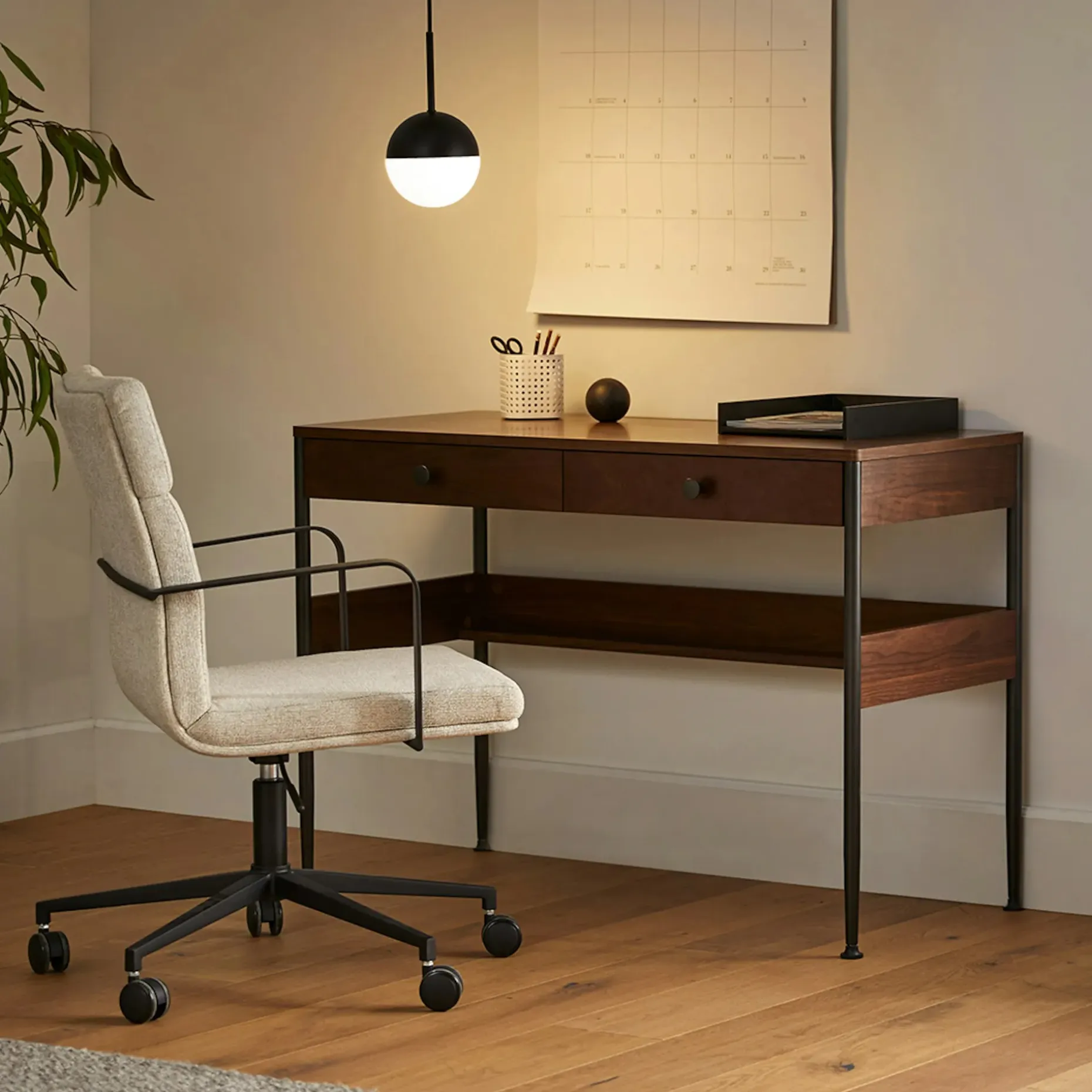 Newberry 43.25" Desk - Walnut